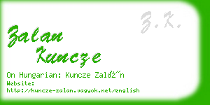 zalan kuncze business card